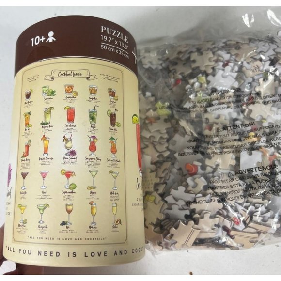 Cocktail Lover Other - Cocktail Lover 500 pc Jigsaw Puzzle w/Poster sealed Ningbo Johnshen